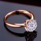 0.6CT effect SI/H Diamond Engagement Rings 18kt Rose Gold Promise Ring Fine Jewelry Wedding/Engagement Round ring