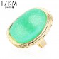 17KM 5 Colors Natural Stone Rings 2016 Hot  Big Gold Color Adjustable Ring Midi bague Love Wedding Rings for Women Jewellery