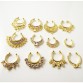 1 Piece Gold Crystal Nose Ring Fake septum rings Piercing Body Jewelry  Nose Hoop Clicker  Septum Body Jewelry For Women32646121901