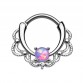 1pc Lacey Single Opal Stone Hinged Septum Clickers Titanium Shaft 16G Pierced Round Nose Rings Piercing Daith Rook Body Jewelry32769594636