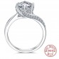 925 Pure Silver Engagement Ring S925 Stamp Diamant Wedding Rings For Women Size  6 7 8 