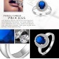 ANFASNI Latest Style Trendy Ring Silver Color Micro Pave Clear AAA Cubic Zirconia Round Blue Ring For Women Gift CRI0126-B