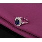 ANFASNI Latest Style Trendy Ring Silver Color Micro Pave Clear AAA Cubic Zirconia Round Blue Ring For Women Gift CRI0126-B