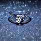 BFQ S925 Sterling Silver Open Diamond Ring Men's Luxury Weddings Ring  Jewelry Gift 