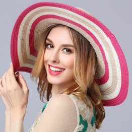 COKK Summer Hats For Women Mix Color Large Wide Brim Floppy Straw Hat With Bow  Sun Visor Sea Beach Hat Sunhat 2017 New