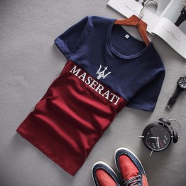Direct Selling Casual 3 Color Luxury Car Logo Pattern Homme T-shirt Real Cotton High Quality Men T Shirt Plus Size M-5xl 