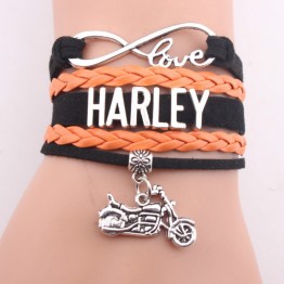 GVUSMIL Harley Bracelet Motorcycle Charm Leather Adjustable Strap Tassels Men Bracelets & Bangles for Men Jewelry  Friendship
