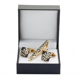 High quality tie clip Cufflinks Gift Set 13 styles to choose men tie shirt Cufflinks Tie Clip Wedding Jewelry Box