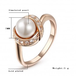 Iutopian Brand Elegant Ring For Women With Top Quality Simulated Pearl Gift For Girlfriend#RG93137