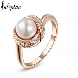 Iutopian Brand Elegant Ring For Women With Top Quality Simulated Pearl Gift For Girlfriend#RG93137