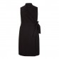 Kissmilk Plus Size Women New Fashion Big Large Size Sleeveless Solid Black V-neck Wrap Dress Slim Dress 3XL-6XL