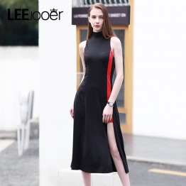 LEEJOOER 2017 New Summer Dress Women Fashion Elegant Party Black Dress European Style Sexy Club Streetwear Women Dresses