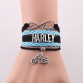 Little MingLou Infinity Love Harley bracelet Motocross Motorsport biker leather wrap Charm Bracelets & Bangles for women men