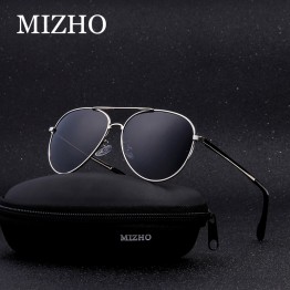MIZHO Hot Elastic Support Leg Classic Aviation Metal Sunglasses Men Polarized UV400 Protector Drivers Car Sunglasses For Women