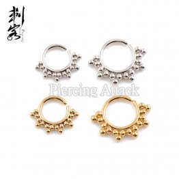 New Arrival Brass Indian Tribal Septum Clicker Indian Septum Piercing Nose Rings Lot of 10pcs