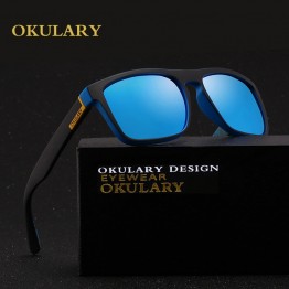 OKULARY Polarized Sunglasses Men Women Reflective Coating Square Sun Glasses UV400 Driving Fishing Sport Eyewear Without Case