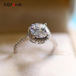 Princess Cut Engagement Rings For Women Solitario 1.2 Carat Cubic Zirconia Eight Heart Eight Arrows Fashion Jewelry