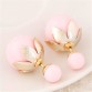 Star Jewelry Wholesale 2015 Fashion Small Cute Lotus Stud Earrings For Women New Design Two Ball Earrings Christmas Hot Sale32513908682