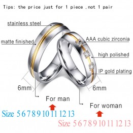 Vnox Vintage Wedding Ring for Women / Men CZ Stone 316l Stainless Steel Metal