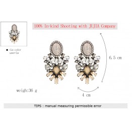 Wholesale good quality big crystal earring 2017 New statement fashion stud Earrings for women