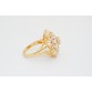 Yunkingdom Trendy Brand  Geometric Rings Classic Cut Clear Zircon Crystal Gold Color Rings for Women ALP0015